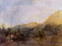 Картина автора Тёрнер Джозеф Мэллорд Уильям под названием Barge on the River, Sunset