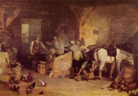 Картина автора Репродукции под названием A Country Blacksmith disputing upon the Price of Iron, and the Price charged to the Butcher for shoeing his Poney