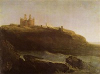 Картина автора Тёрнер Джозеф Мэллорд Уильям под названием Dunstanborough Castle, N. E. Coast of Northumberland. Sun-Rise after a Squally Night