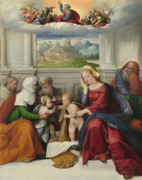 Картина автора Тизи Бенвенуто под названием The Holy Family with Saints