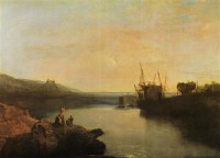 Картина автора Тёрнер Джозеф Мэллорд Уильям под названием Harlech Castle, from Twgwyn Ferry, Summer's Evening Twilight