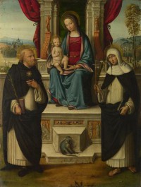 Картина автора Тизи Бенвенуто под названием The Virgin and Child with Saints