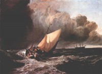 Картина автора Тёрнер Джозеф Мэллорд Уильям под названием Dutch Boats in a Gale. Fishermen endeavouring to put their Fish on Board