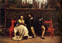Картина автора Тиссо Жак Жозеф под названием Faust and Marguerite in the Garden
