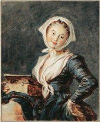 Картина автора Фрагонар Жан Оноре под названием Девушка с сурком