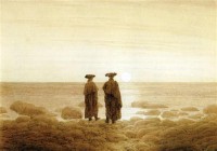 Картина автора Фридрих Каспар Давид под названием Zwei Manner bei Mondaufgang am Meer