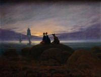 Картина автора Фридрих Каспар Давид под названием Восход луны над морем