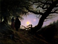 Картина автора Фридрих Каспар Давид под названием Mann und Frau den Mond betrachtend