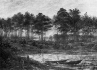 Картина автора Фридрих Каспар Давид под названием Kiefernwald mit Teich