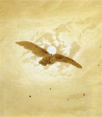 Картина автора Фридрих Каспар Давид под названием Eule vor dem Mond