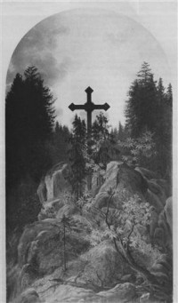 Картина автора Фридрих Каспар Давид под названием Kreuz im Gebirge