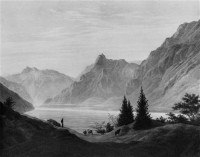 Картина автора Фридрих Каспар Давид под названием Landschaft mit Gebirgssee am Morgen