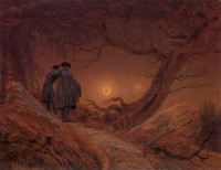 Картина автора Фридрих Каспар Давид под названием Zwei Manner in Betrachtung des Mondes