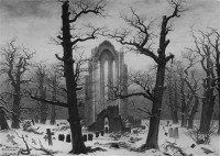 Картина автора Фридрих Каспар Давид под названием Klosterfriedhof im Schnee