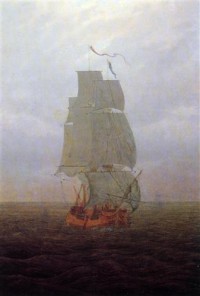 Картина автора Фридрих Каспар Давид под названием Schiff auf hoher See mit vollen Segeln