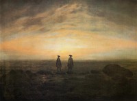 Картина автора Фридрих Каспар Давид под названием Zwei Manner am Meer bei Mondaufgang