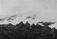 Картина автора Фридрих Каспар Давид под названием Gebirgskapelle im Nebel