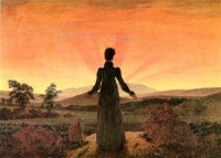 Картина автора Фридрих Каспар Давид под названием Frau vor der untergehenden Sonne