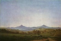 Картина автора Фридрих Каспар Давид под названием Bohmische Landschaft mit dem Milleschauer