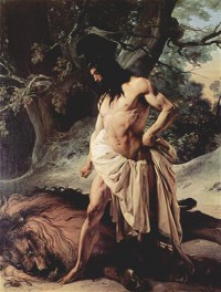 Картина автора Хайес Франческо под названием Samson and the Lion