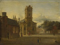Картина автора Хейден Ян под названием A Square before a Church
