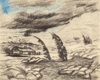 Картина автора Хилл Карл Фредерик под названием Stormy landscape with spruce