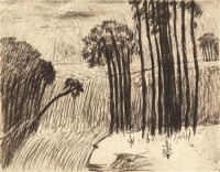 Картина автора Хилл Карл Фредерик под названием Landscape with trees and waterfall