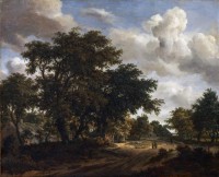 Картина автора Хоббема Мейндерт под названием Forest lanscape with an oak