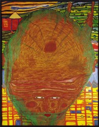 Картина автора Хундертвассер Фриденсрайх под названием la barbe gazon de l'homme démunie