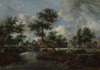 Картина автора Хоббема Мейндерт под названием The Watermills at Singraven near Denekamp