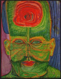 Картина автора Хундертвассер Фриденсрайх под названием l'homme dans son vert à lui