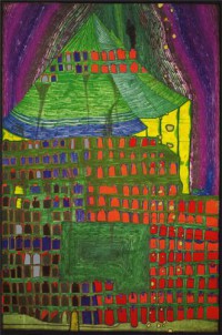 Картина автора Хундертвассер Фриденсрайх под названием mille fenêtres