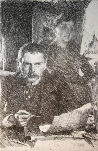 Картина автора Цорн Андерс под названием Zorn och hans hustru Zorn