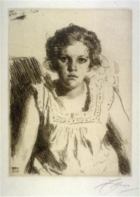 Картина автора Цорн Андерс под названием etching portrait