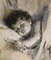 Картина автора Цорн Андерс под названием Sovande barn/Sleeping Child