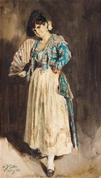 Картина автора Цорн Андерс под названием Spanish lady in black beret