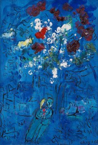 Картина автора Шагал Марк под названием Le Bouquet au-dessus de Vence