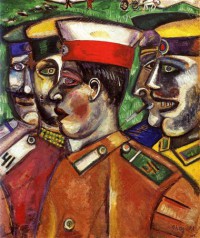 Картина автора Шагал Марк под названием Солдаты