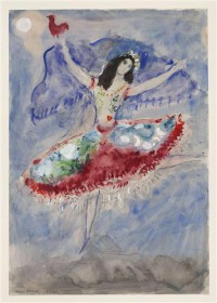 Картина автора Шагал Марк под названием Zemphira, costume design for Aleko
