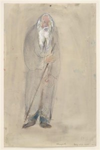 Картина автора Шагал Марк под названием A Very Old Man, costume design for Aleko