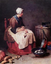 Картина автора Шарден Жан Батист Симеон под названием The turnip cleaner