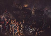 Картина автора Эльсхеймер Адам под названием The burning of Troy
