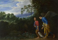 Картина автора Эльсхеймер Адам под названием Tobias and the Archangel Raphael