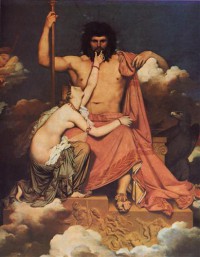 Картина автора Энгр Жан Огюст Доминик под названием Jupiter and Thetis
