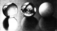 Картина автора Эшер Мауриц Корнелис под названием Three spheres II  				 - Три сферы II