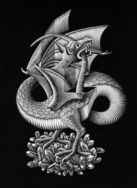 Картина автора Эшер Мауриц Корнелис под названием dragon  				 - Дракон