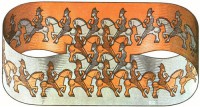 Картина автора Эшер Мауриц Корнелис под названием riders  				 - Всадники