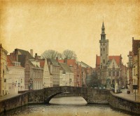 Картина автора Постеры под названием bridge in Brugge, Belgium