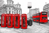 Картина автора Постеры под названием london telephone  				 - Лондонская телефонная будка