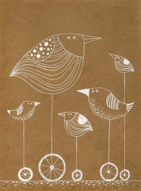 Картина автора Постеры под названием Вело-птички